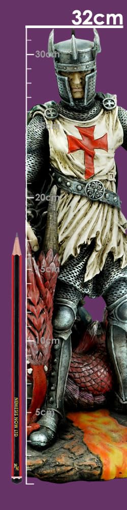 Cinders of Glory Crusader Knight and Slain Dragon Figurine 32cm 8