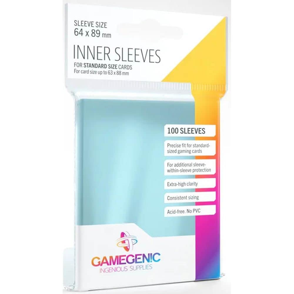 Gamegenic | Inner Sleeves | Trading Card Accessory | 100 Pack | Clear 1