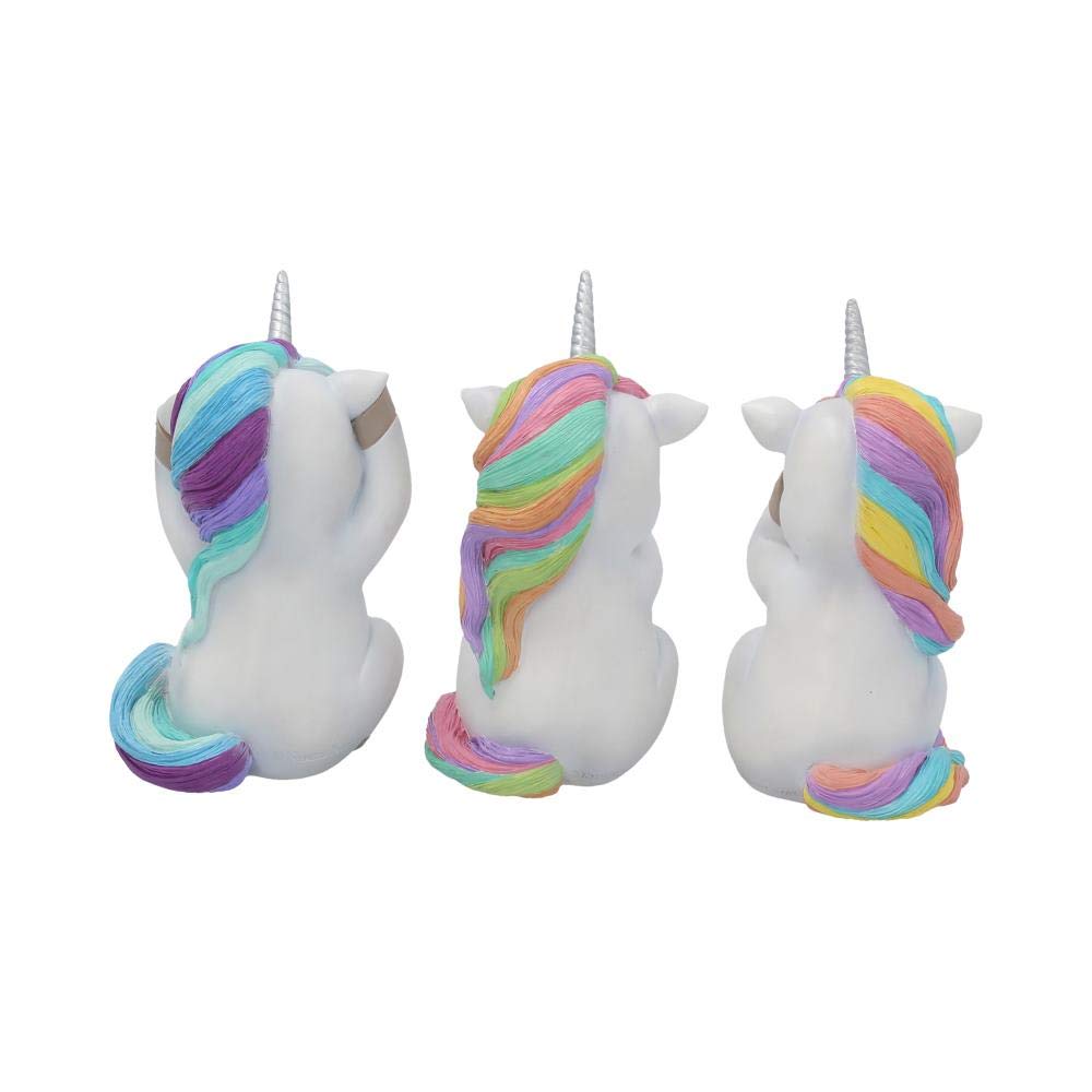 Three Wise Cutiecorns Ornament Cute Unicorn Figurine Set 9.5cm