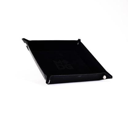 Velvet Dice Tray with Leather Backing, Black 3
