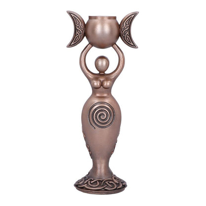 Exclusive Bronze Spiral Goddess Candle Holder 20.3cm 2