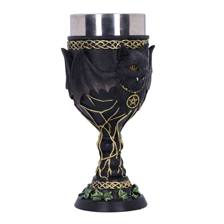 Feline Fang Black Cat Goblet 17.3cm