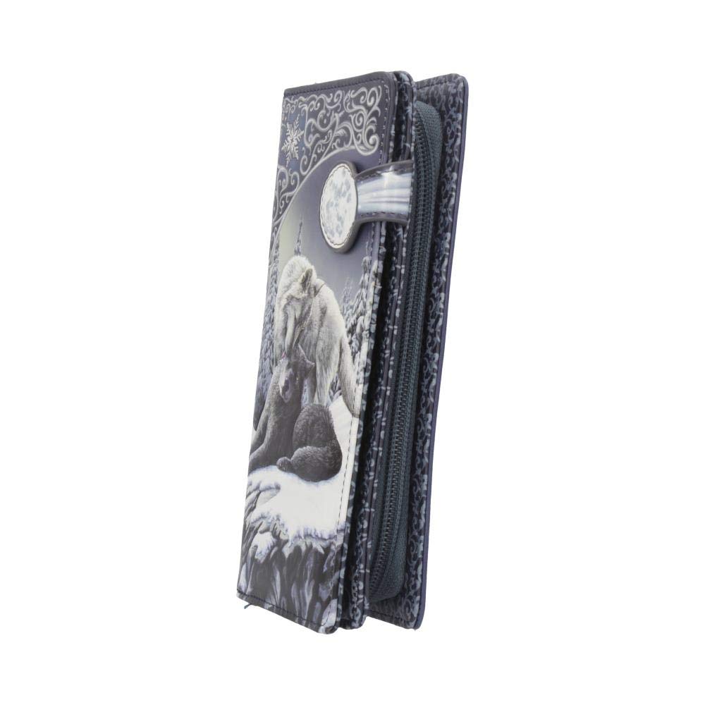 Lisa Parker Snow Kisses Wolf Embossed Purse 18.5cm