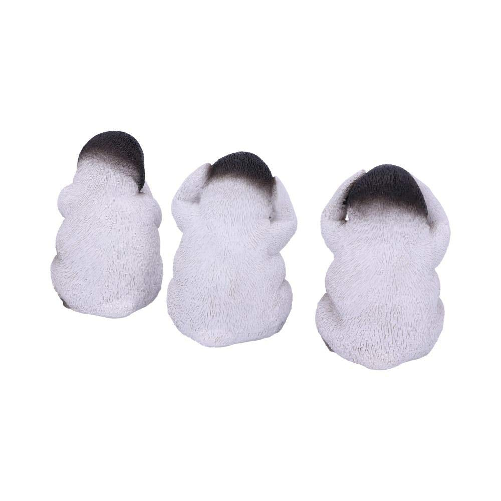 See No Hear Speak Evil Emperor Penguin Chick Figurines Three Wise Penguins 8.7cm
