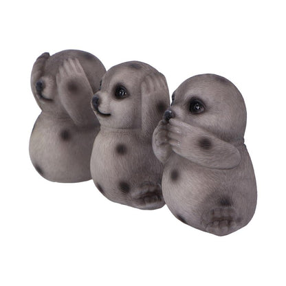 Three Wise Seals Decorative Resin Figurine Set 7.5cm 2