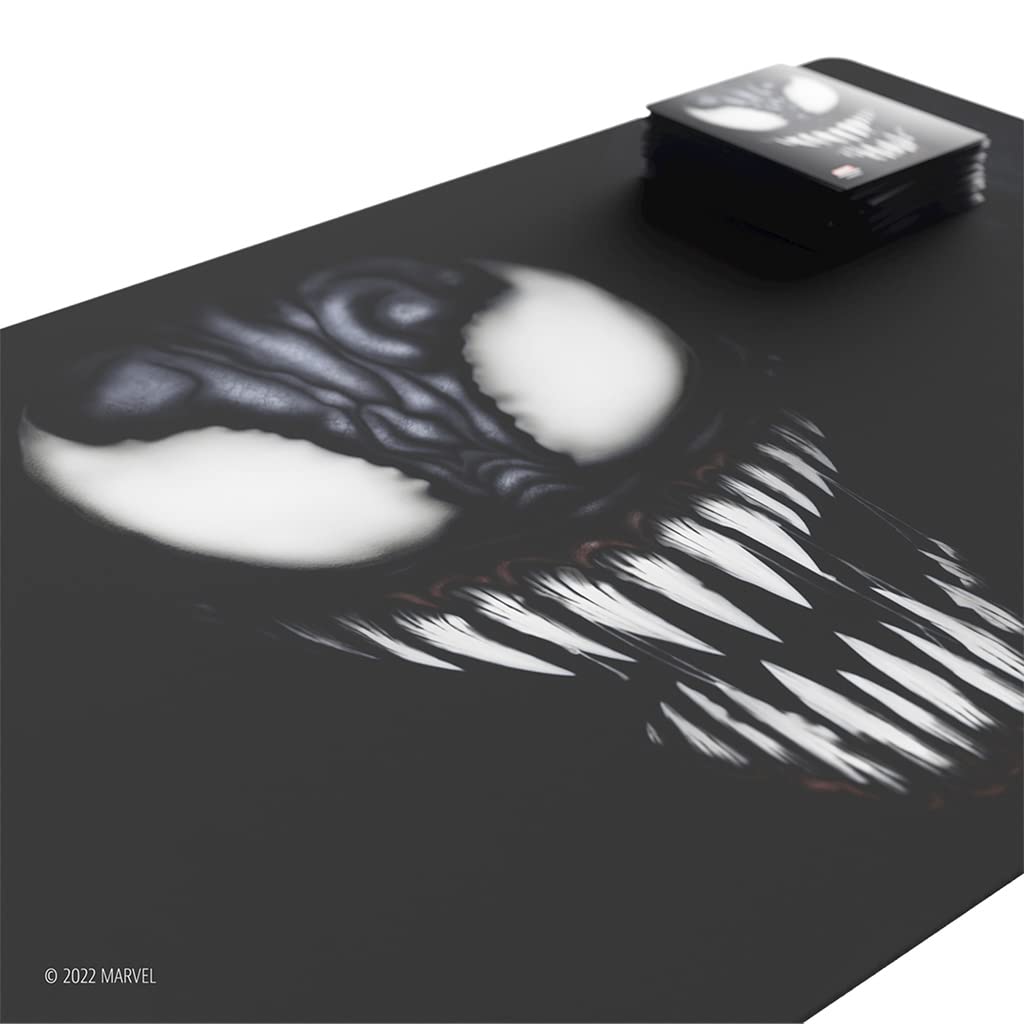 Gamegenic Marvel Champions Venom Game Mat | Slip-Resistant 24" by 14" Rubber Mat | Designed for Use with Marvel Champions The Card Game | Compatible with Other TCGs and LCGs | Made by Gamegenic 4