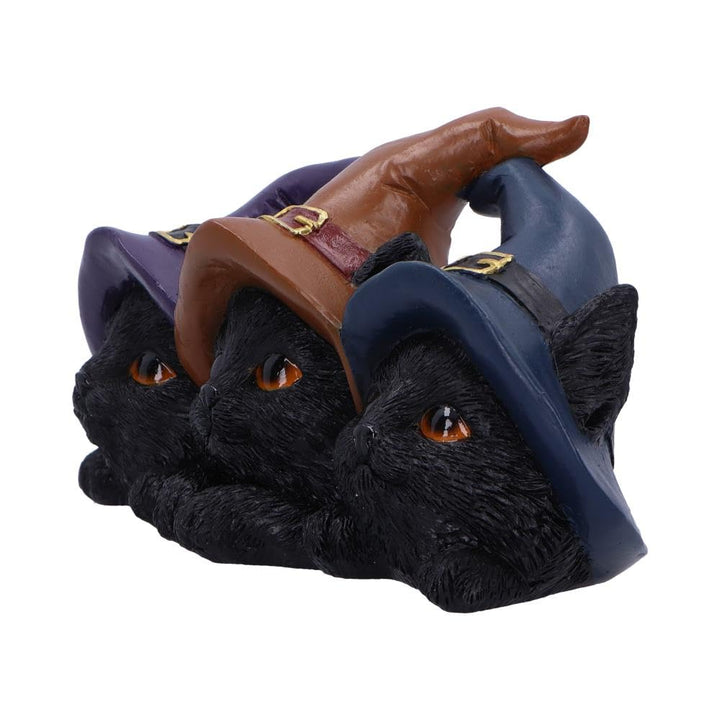 Trio of Mischief Witches Cats Figurine 20cm