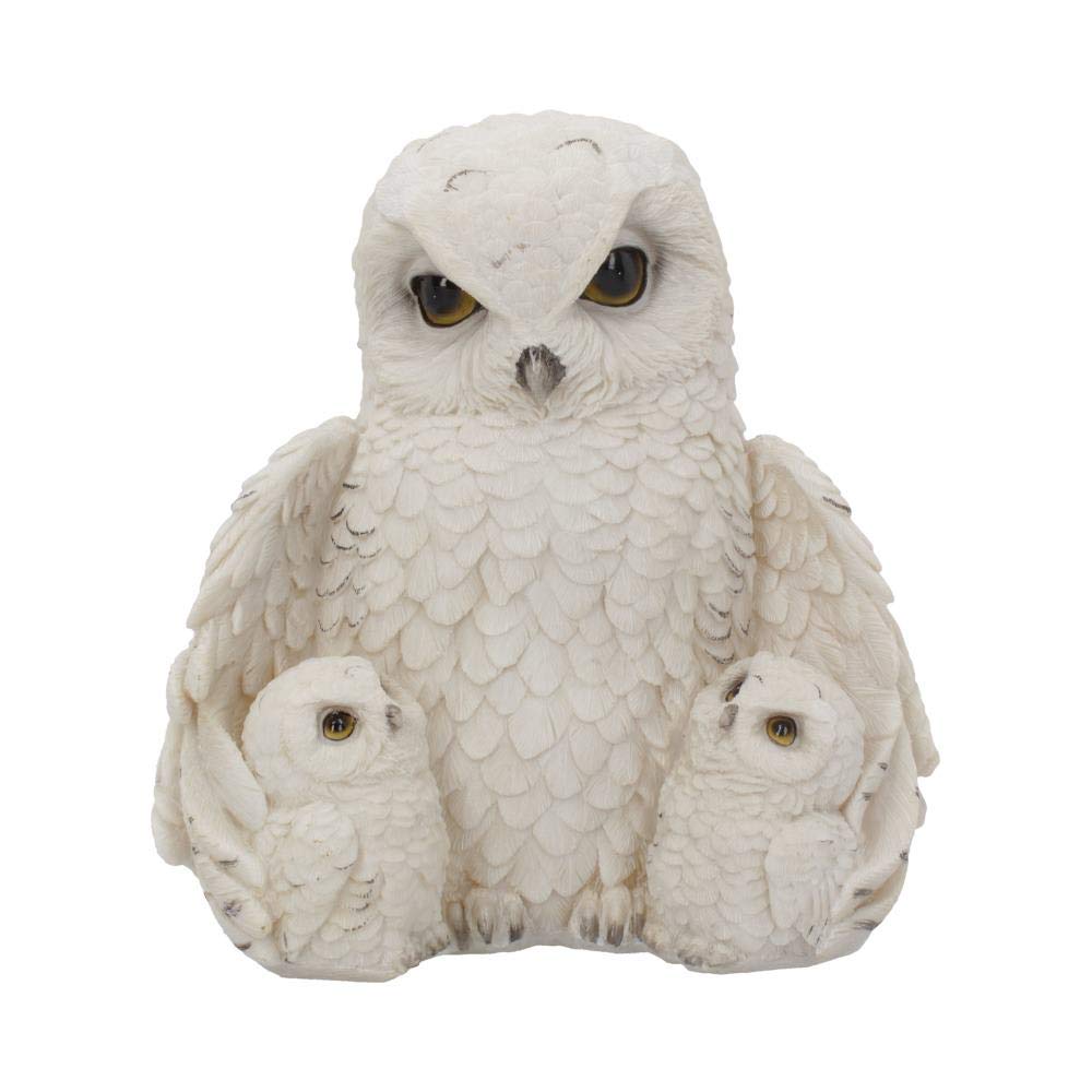 Feathered Family Beautiful Snowy Owl Trio 21.5cm 2