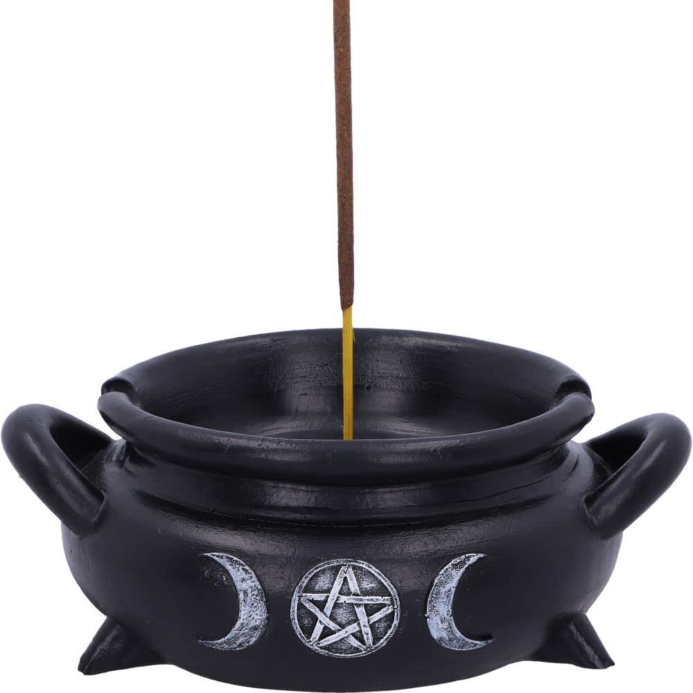 Set of Six Cauldron Bubble Witch Wiccan Incense Stick Burners 13cm