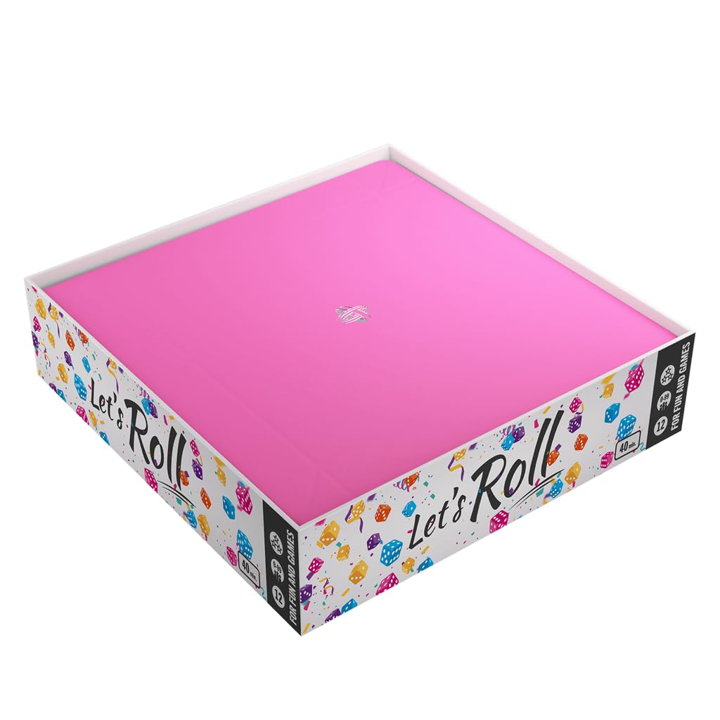 Magnetic Dice Tray Square Black Pink Gaming Accessory by Gamegenic 2
