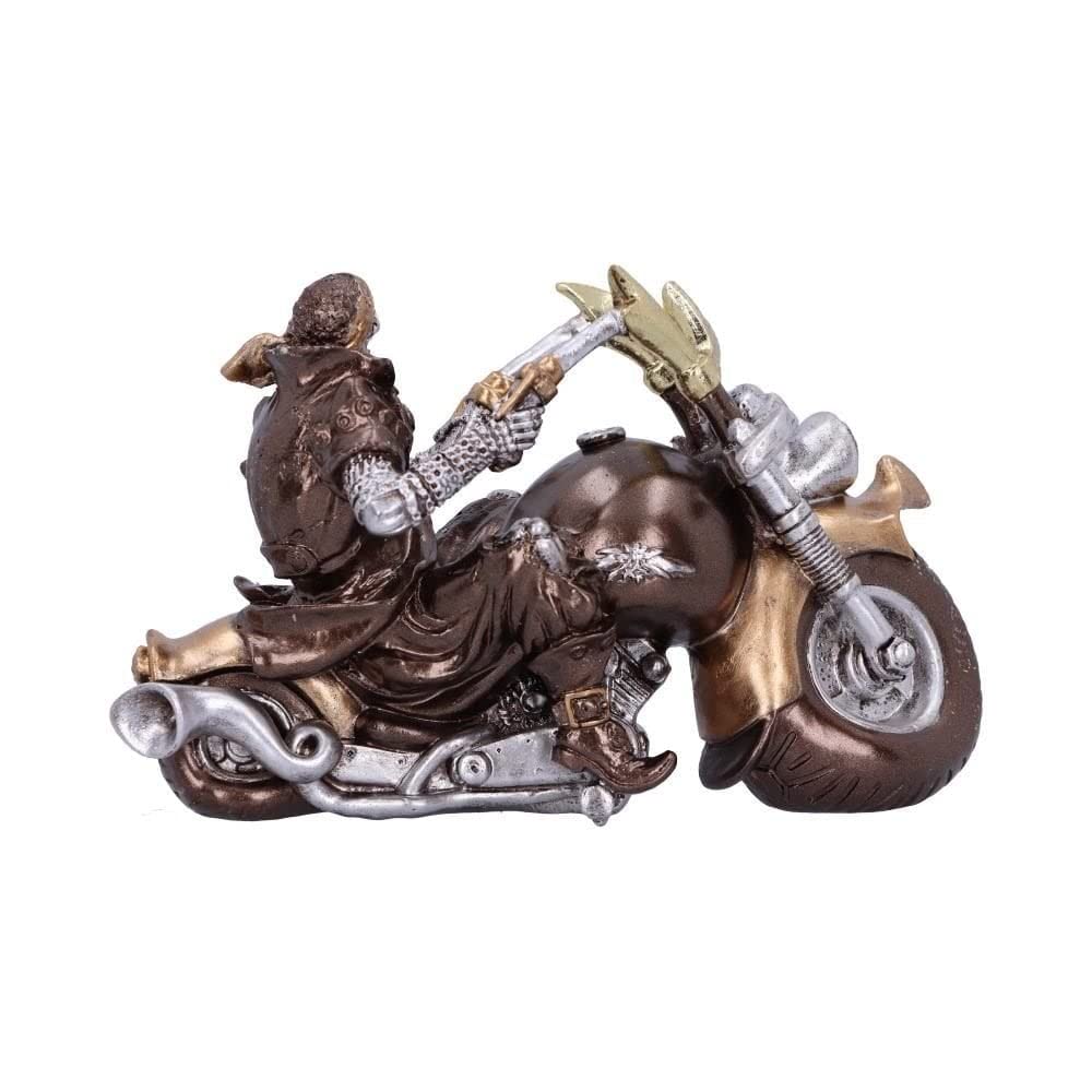 Bronze Full Throttle Motorbike Figurine 17cm