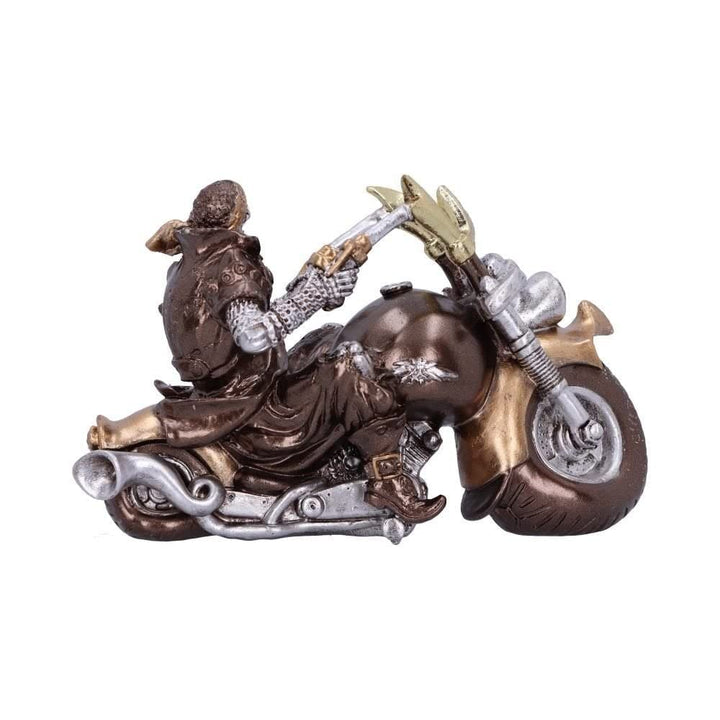 Bronze Full Throttle Motorbike Figurine 17cm
