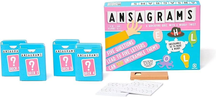 Format Games Ansagrams Party Game | Fast-Paced Trivia Game | Word Game with a Trivia Mash-Up | Fun Family Game for Kids and Adults 3