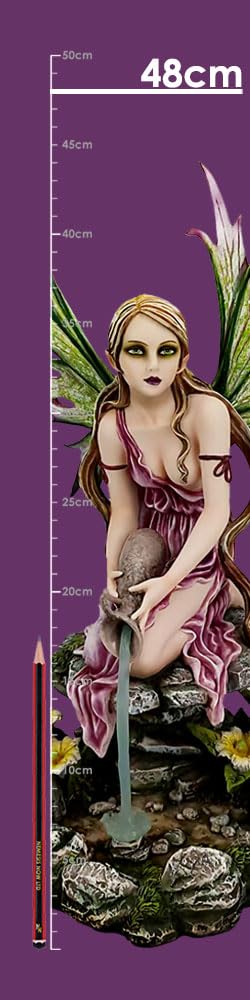 Whisper of the Water Fairy Figurine with Water Jug and Floral Base 44cm 8