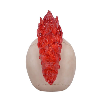 Hot-Headed Decorative Resin Skull Flame Mohawk 19cm 4