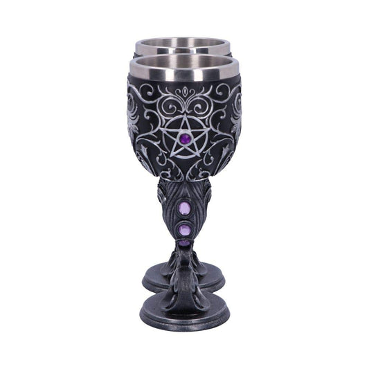 Familiars Love Twin Cat Heart Set of Two Goblets 18.5cm 2