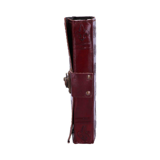 Lockable Red Leather Medieval Embossed Journal 15x21cm 2