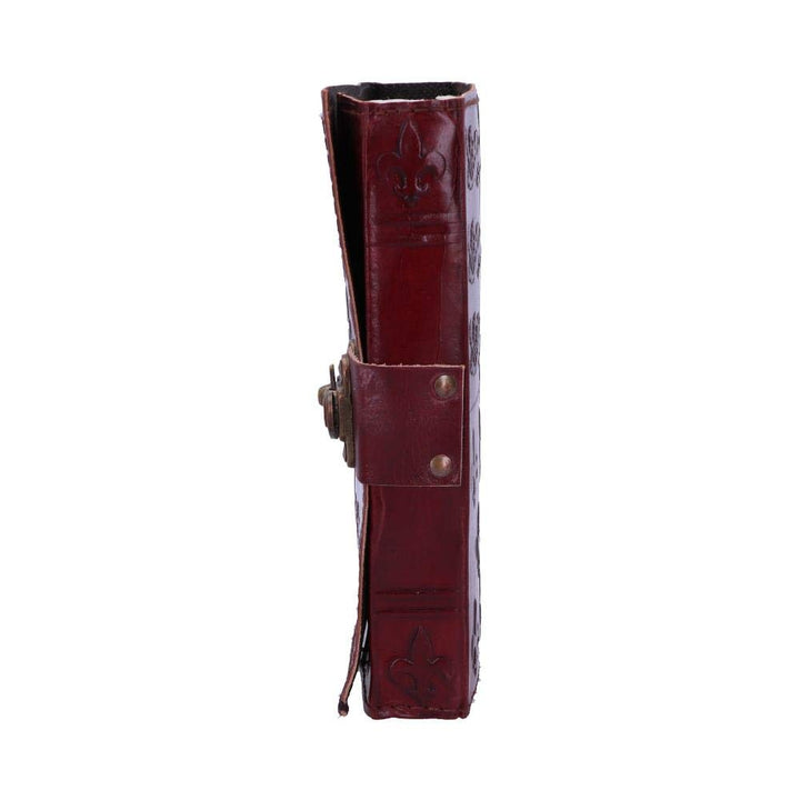 Lockable Red Leather Medieval Embossed Journal 15x21cm