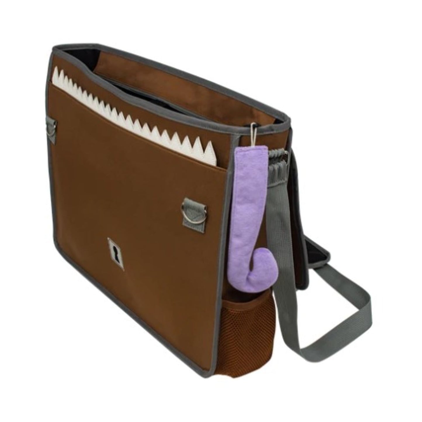 Ultra Pro Dungeons and Dragons Mimic Book Bag - Water-Resistant Faux Canvas Backpack with DnD Dice & Coin Purse, Secure Laptop Compartment, Unique D&D Mimic Mouth Closure, Removable Tongue 3