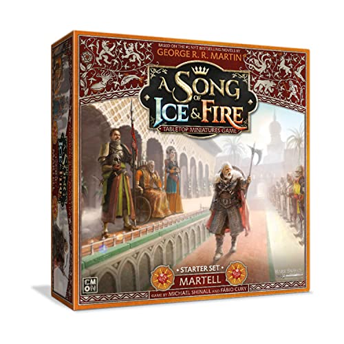 CMON A Song of Ice & Fire Tabletop Miniatures Game House Martell Starter Set - Lead The Resilient House Martell! Strategy Game for Adults, Ages 14+, 2+ Players, 45-60 Minute Playtime, Made by CMON