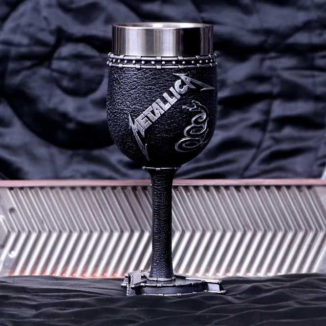 Metallica Black Album Goblet Wine Glass 18cm Officially Licensed