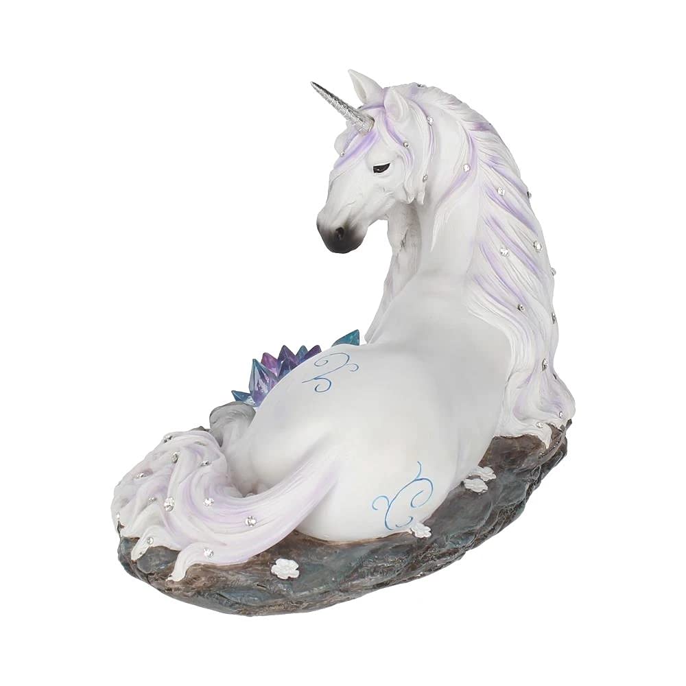 Jewelled Tranquillity Figurine White Unicorn and Crystal Ornament 19cm 3