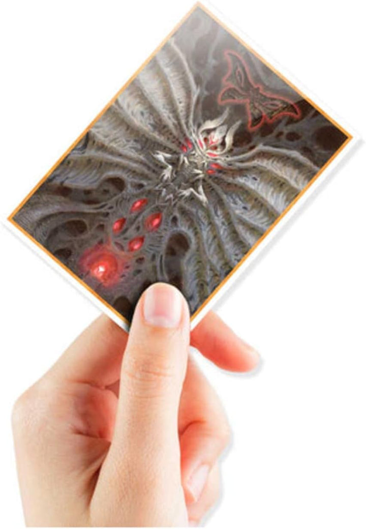 Magic The Gathering Duskmourn 105ct Apex Deck Protector Sleeves Set Creepy Symbol