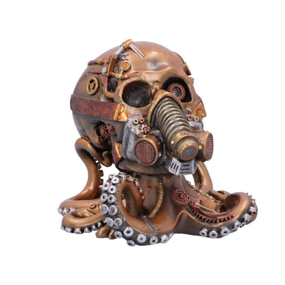 Octo Respiration Bronze Steampunk Skull 18cm 2