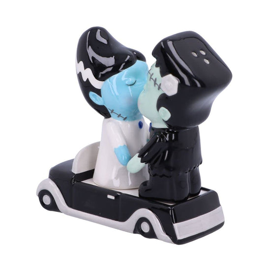 Frankenstein and His Bride Salt Pepper Shakers Made for Each Other 11.4cm 2