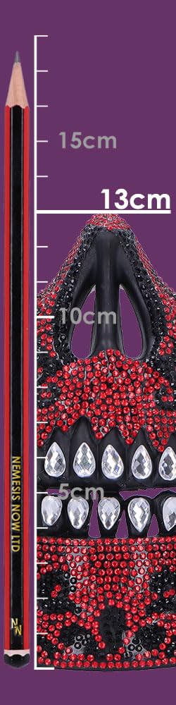 Jewelled Masquerade Red 17.5cm Mask for Cosplay 9