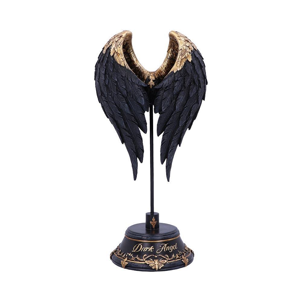 Dark Angel Gothic Fallen Fae Wing Sculpture Figurine 26cm 2