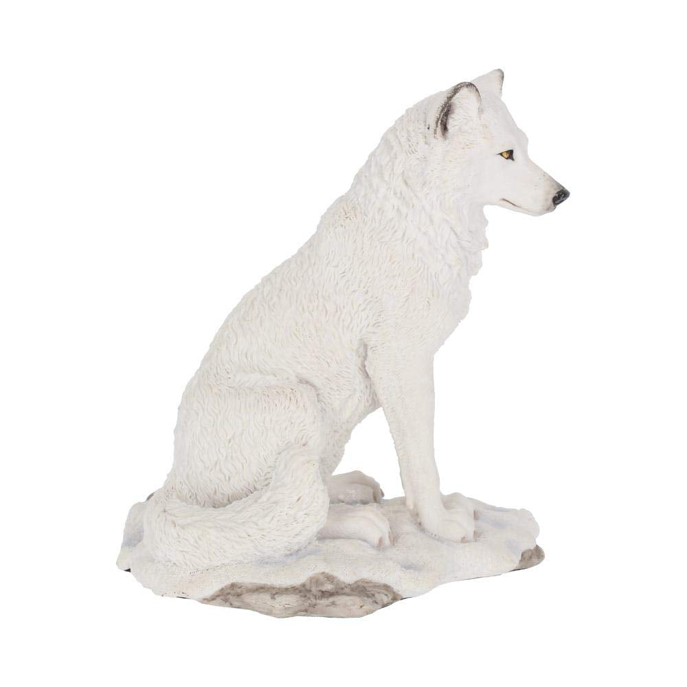 White Ghost Wolf Figurine Ornament 19.5cm