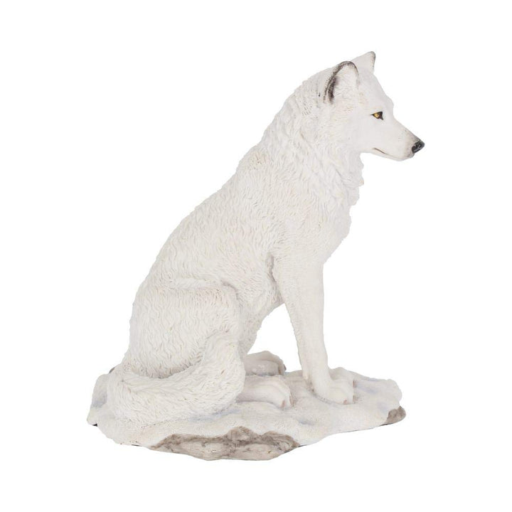White Ghost Wolf Figurine Ornament 19.5cm