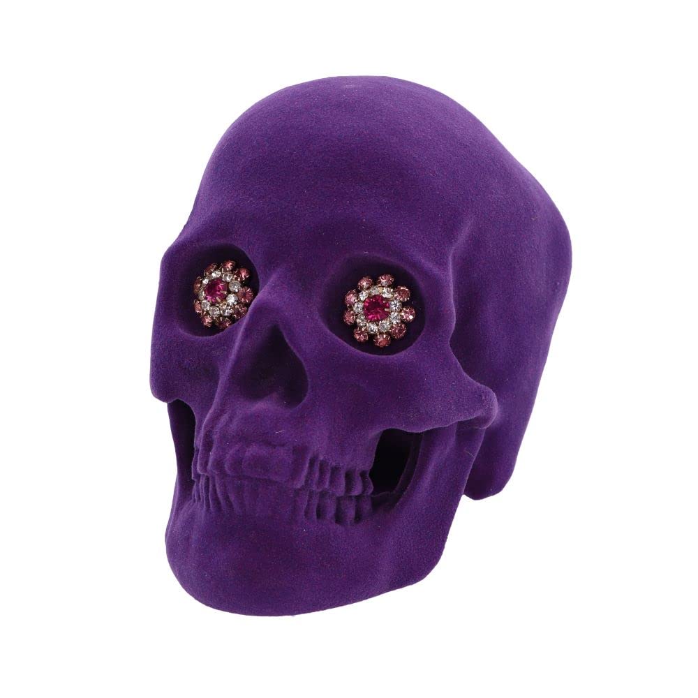 Jewelled Gaze Purple Skull 18.7cm