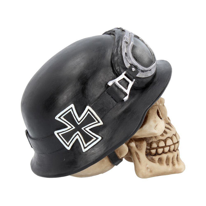 Iron Cross Helmet and Goggles Biker Skull 15.5cm