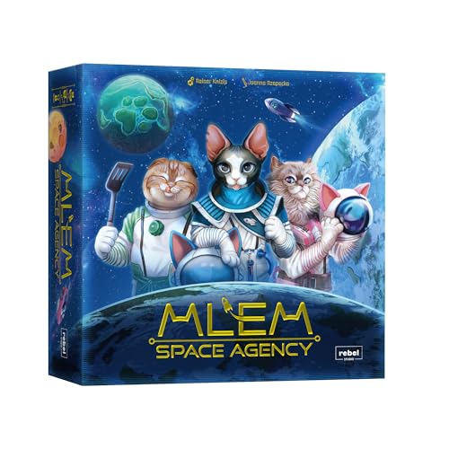 MLEM: Space Agency Board Game - Purrfect Catstronaut Adventures! Dice-Rolling Strategy Game, Fun Family Game for Kids and Adults, Ages 8+, 2-5 Players, 30-45 Minute Playtime, Made by Rebel Studio