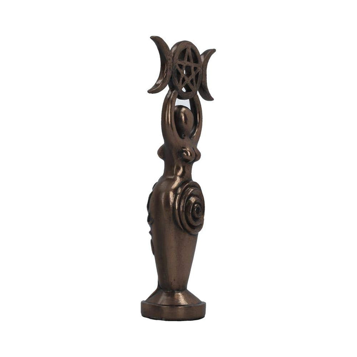 Triple Goddess Figurine Bronzed Wiccan Idol Ornament 20cm