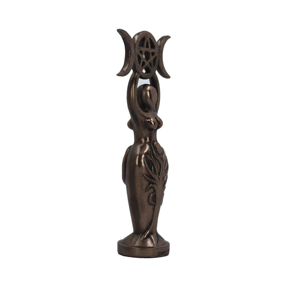 Triple Goddess Figurine Bronzed Wiccan Idol Ornament 20cm