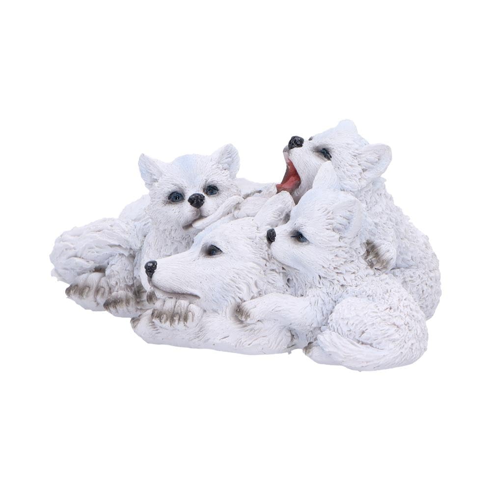 Winter Warmth Cuddling Wolf Puo Figurine 15cm