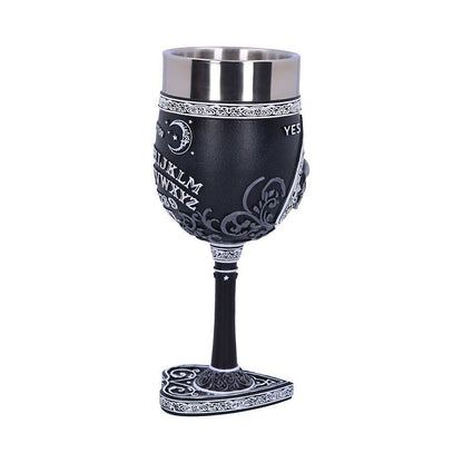 Black and White Spirit Board Goblet Glass 3