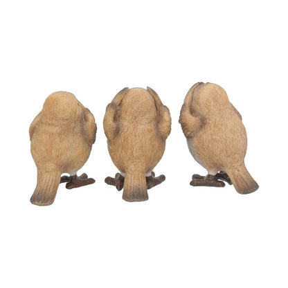 Three Wise Robin Figurines 8cm Robins 4