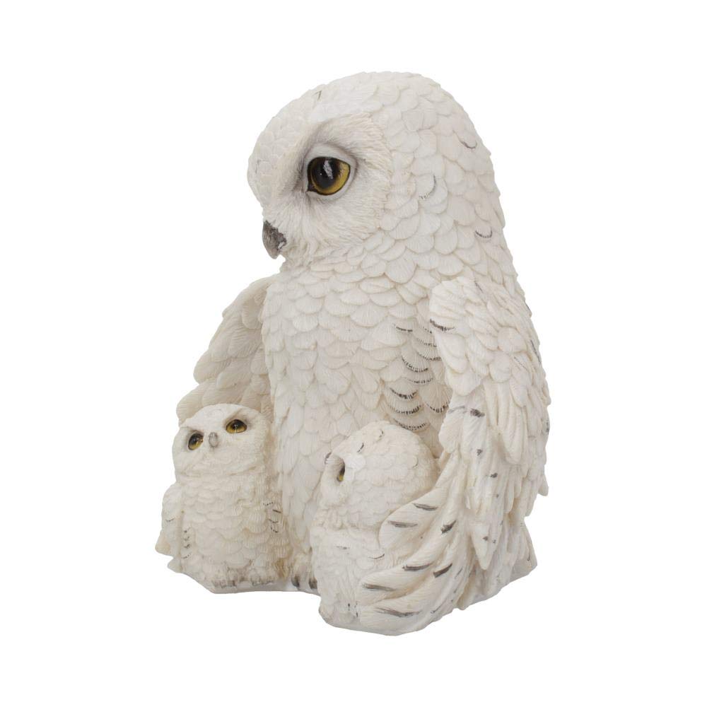 Feathered Family Beautiful Snowy Owl Trio 21.5cm