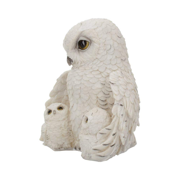 Feathered Family Beautiful Snowy Owl Trio 21.5cm