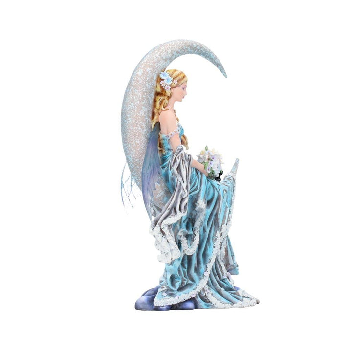 Nene Thomas Wind Moon Blue Crescent Fairy and Cat Companion Figurine 28.5cm