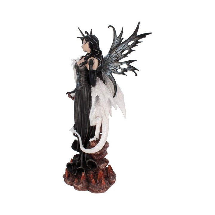 Isabelle 57cm Dark Fairy and White Dragon Figurine