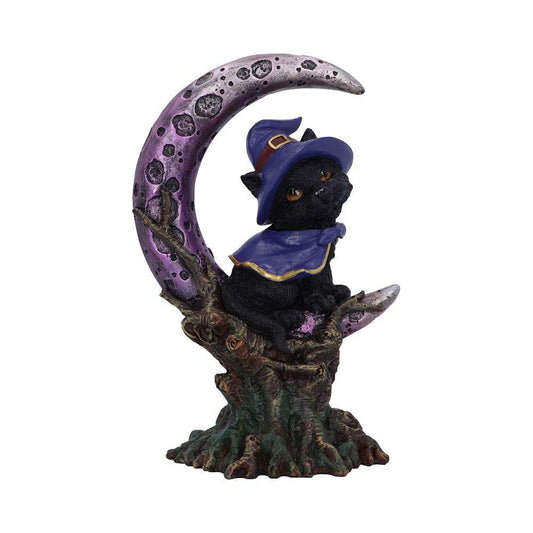Grimalkin Witches Familiar Black Cat and Crescent Moon Figurine 18.5cm 1
