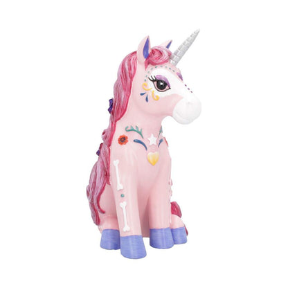 Candycorn Pink Day of the Dead Skeleton Unicorn Figurine 24cm 5