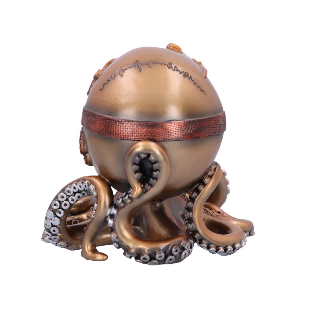 Octo Respiration Bronze Steampunk Skull 18cm