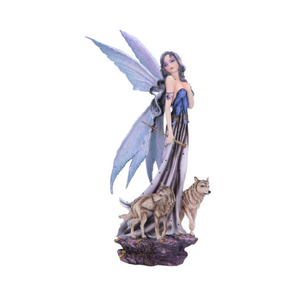 Lina Small Fairy Figurine with Wolves and Forest Detail 26.5cm 1