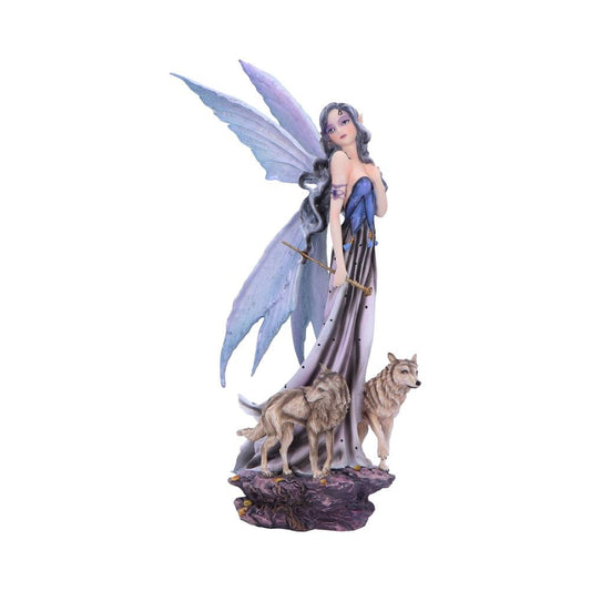 Lina Small Fairy Figurine with Wolves and Forest Detail 26.5cm 1